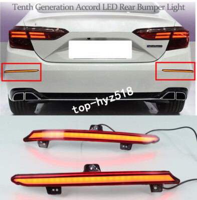 2018-21 For Honda Accord LED Rear Bumper Reflector Brake Tail Light Signal Lamp