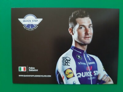 CYCLING cycling card FABIO SABATANI team QUICK STEP FLOORS 2018