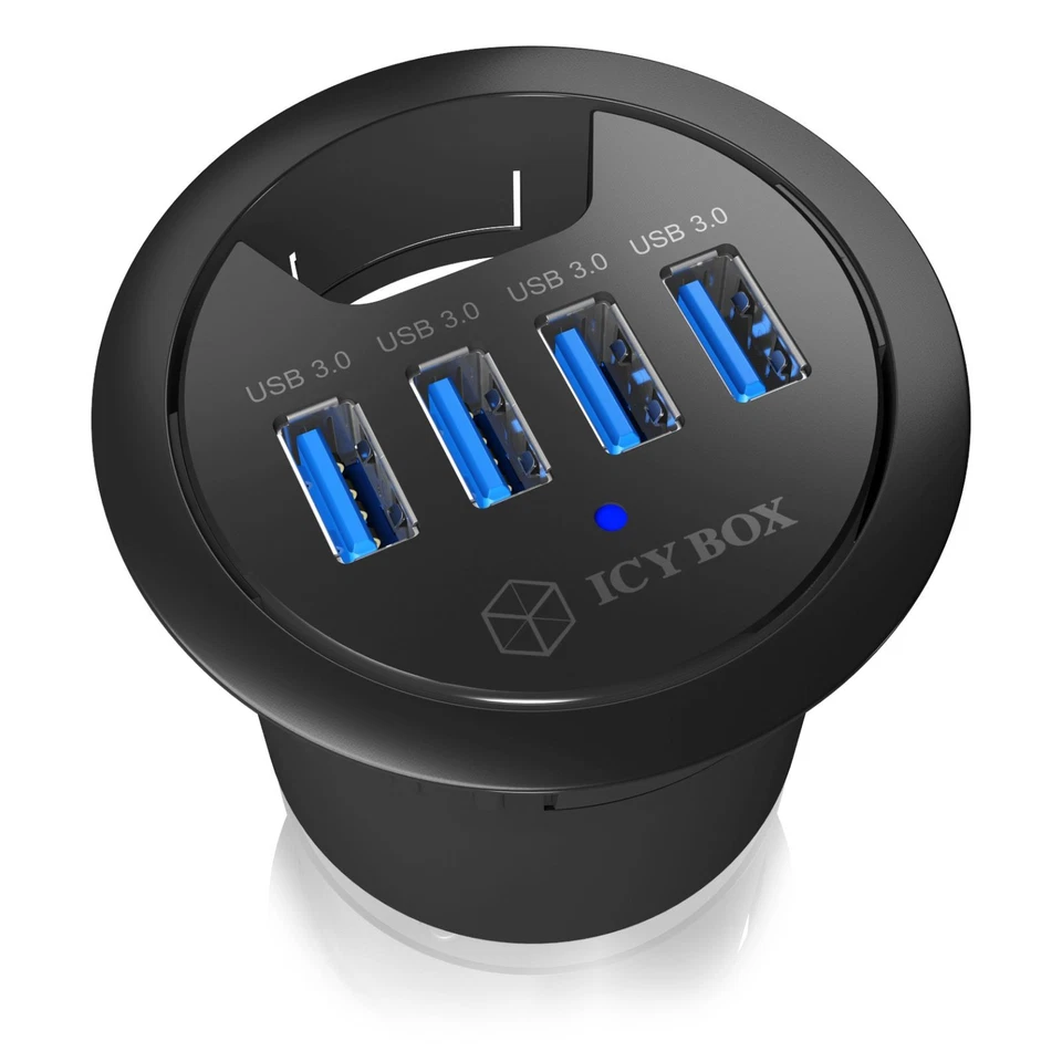 ICY BOX  IB-HUB1403 Tisch-Hub 4x USB 3.0 Type-A + Netzteil 60123 B-Ware