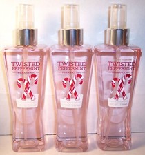 3 Bath  Body Works Body Mist Spray 8 oz Twisted Peppermint