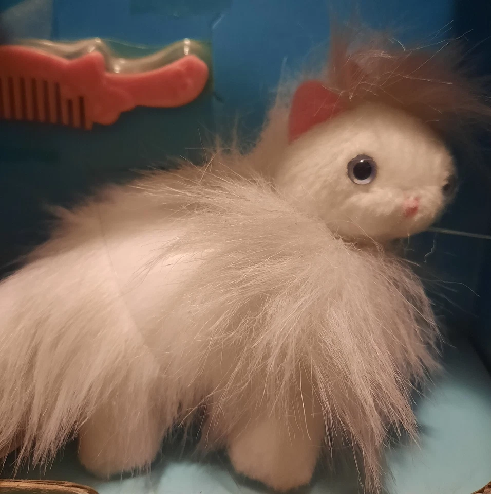 Плюшевая белая персидская кошка Barbie Pets Ginger 1996 No 67572 - Изображение 2 из 4