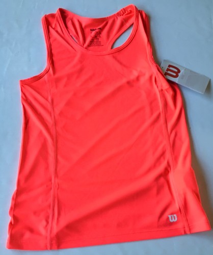 NWT Wilson Girls Size Large Neon Red Tank Top Sports Clothing Active Wear - Picture 9 of 10