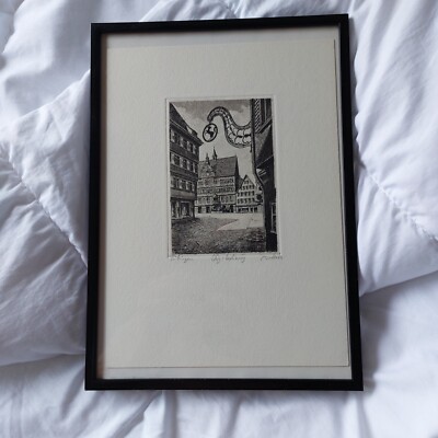 Ink drawing.. the ancient city of Tübingen