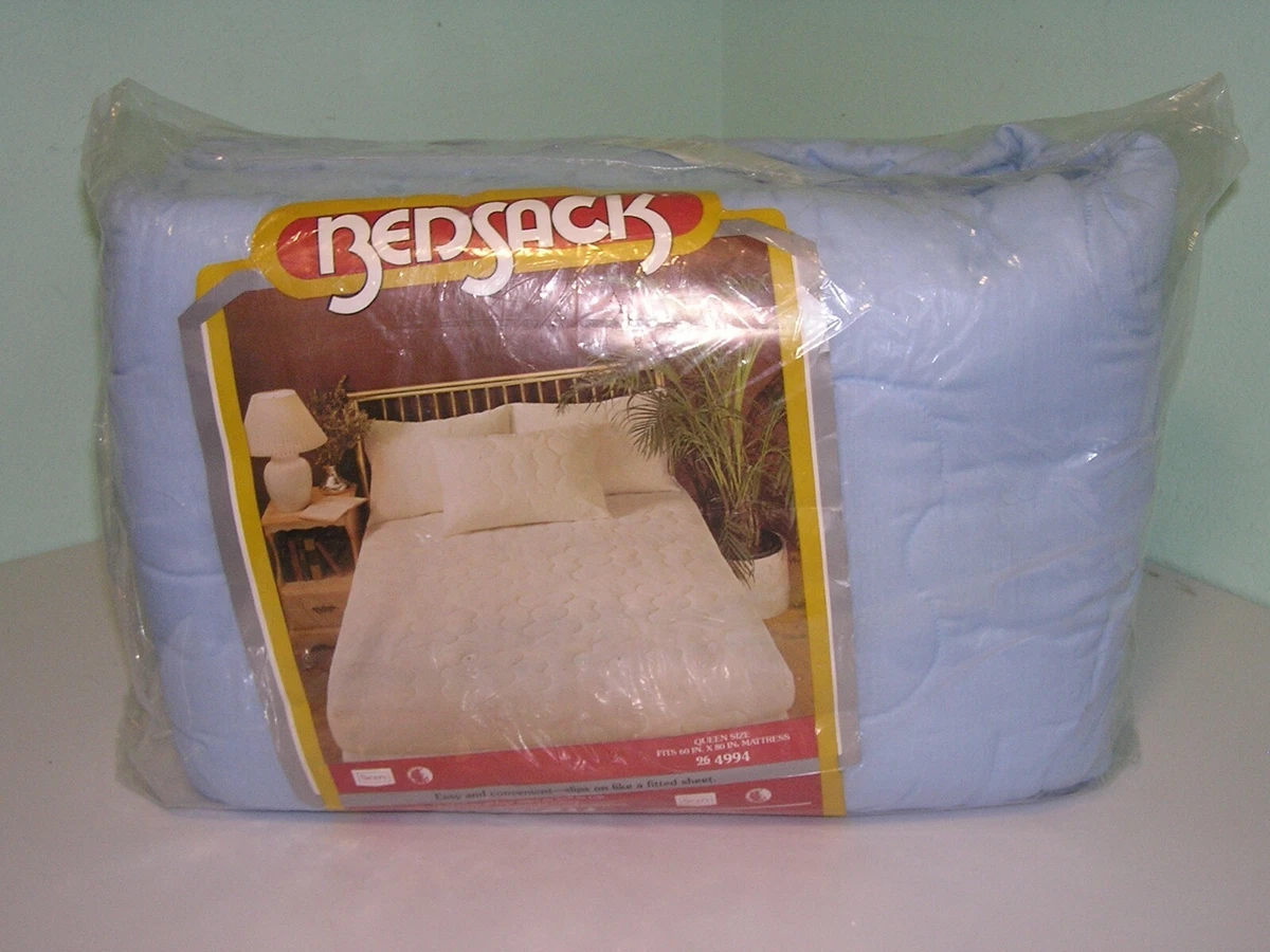 Vintage NOS BedSack Bedding queen size 96 4994 sears light blue
