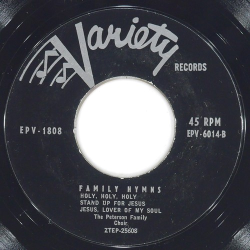 THE PETERSON FAMILY CHOIR Family Hymns VARIETY EPV-6014 VG 45 RPM Gospel 7" Folk - Picture 3 of 4