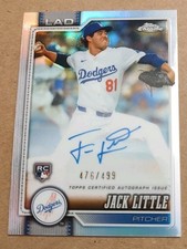 2026 Topps Chrome Jack Little RC Dodgers On-Card Rookie Auto /499 Refractor. rookie card picture