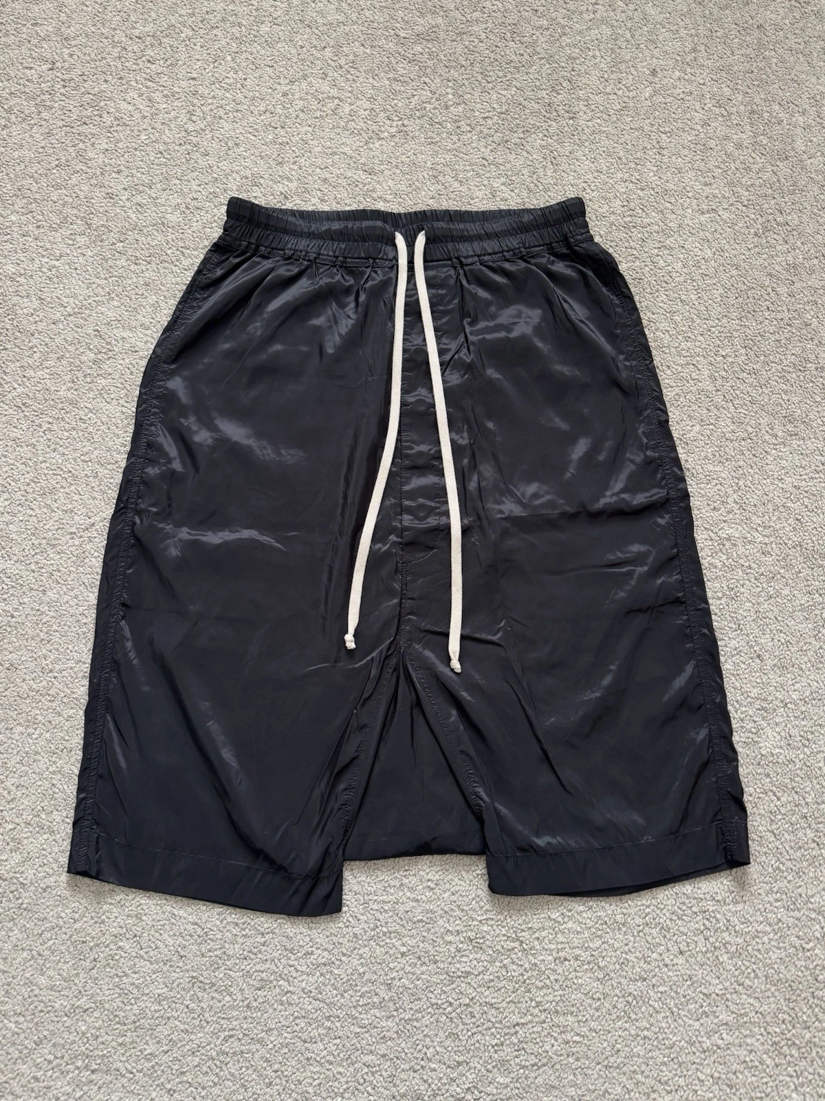 Pantaloncini corti SS18 Rick Owens DRKSHDW in nylon nero taglia extra small