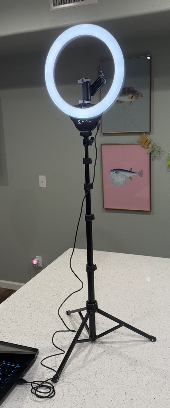12-Inch Ring Light with Adjustable 60-Inch Tripod Stand for Selfies-image