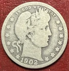 1902 Barber Quarter. Free Shipping