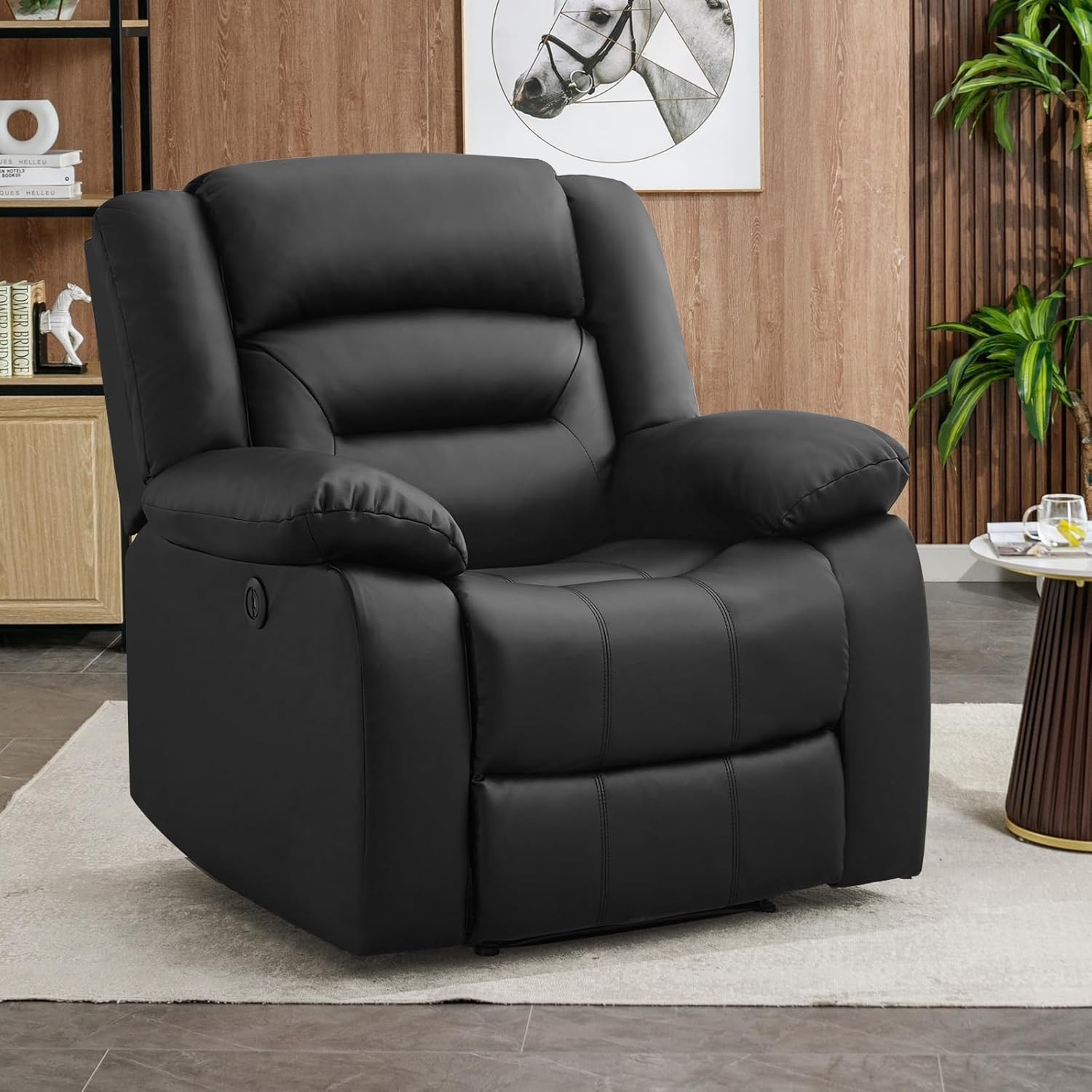 Faux Leather Electric Overstuffed Chair