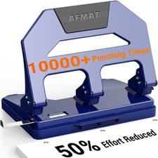 3 Hole Punch Heavy Duty, 40-Sheet Three Hole Puncher for Binder, 50 Reduced ...