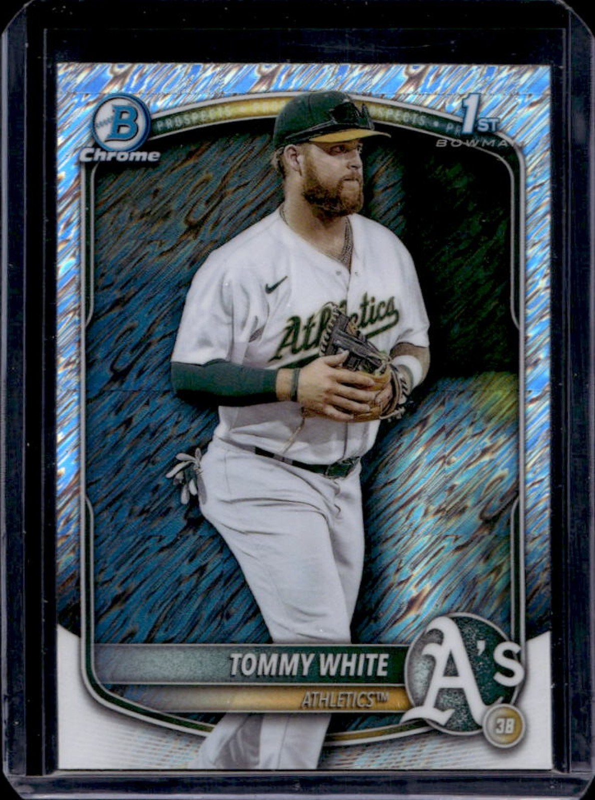 2025 Bowman Chrome Tommy White Shimmer Refractor 1st Prospect #BCP-251 Athletics
