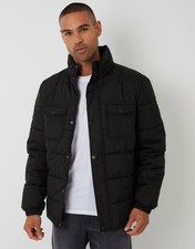 An image depicting Threadbare Mens Black Puffer Jacket