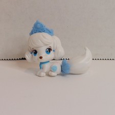 Disney Palace Pets Pumpkin Cinderella Dog Figure 1.5" White Blue Pet Toy