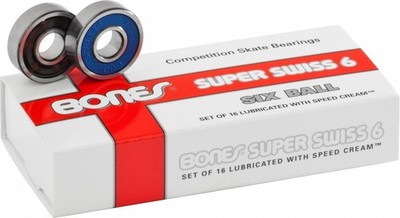 Bones� Super Swiss 6 Roller Skate bearings 8mm (16 pack)