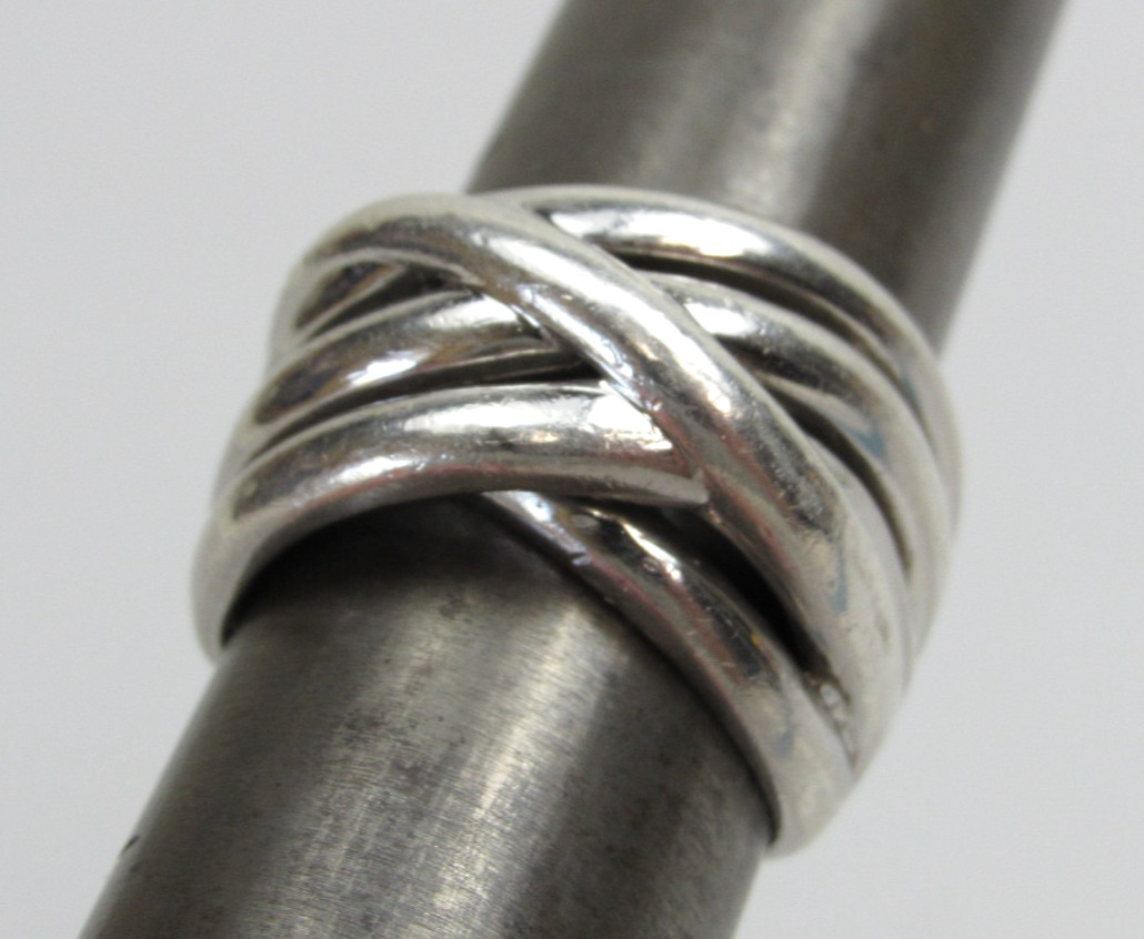 Ross-Simons Sterling Silver Ring Interlocking Wov… - image 1