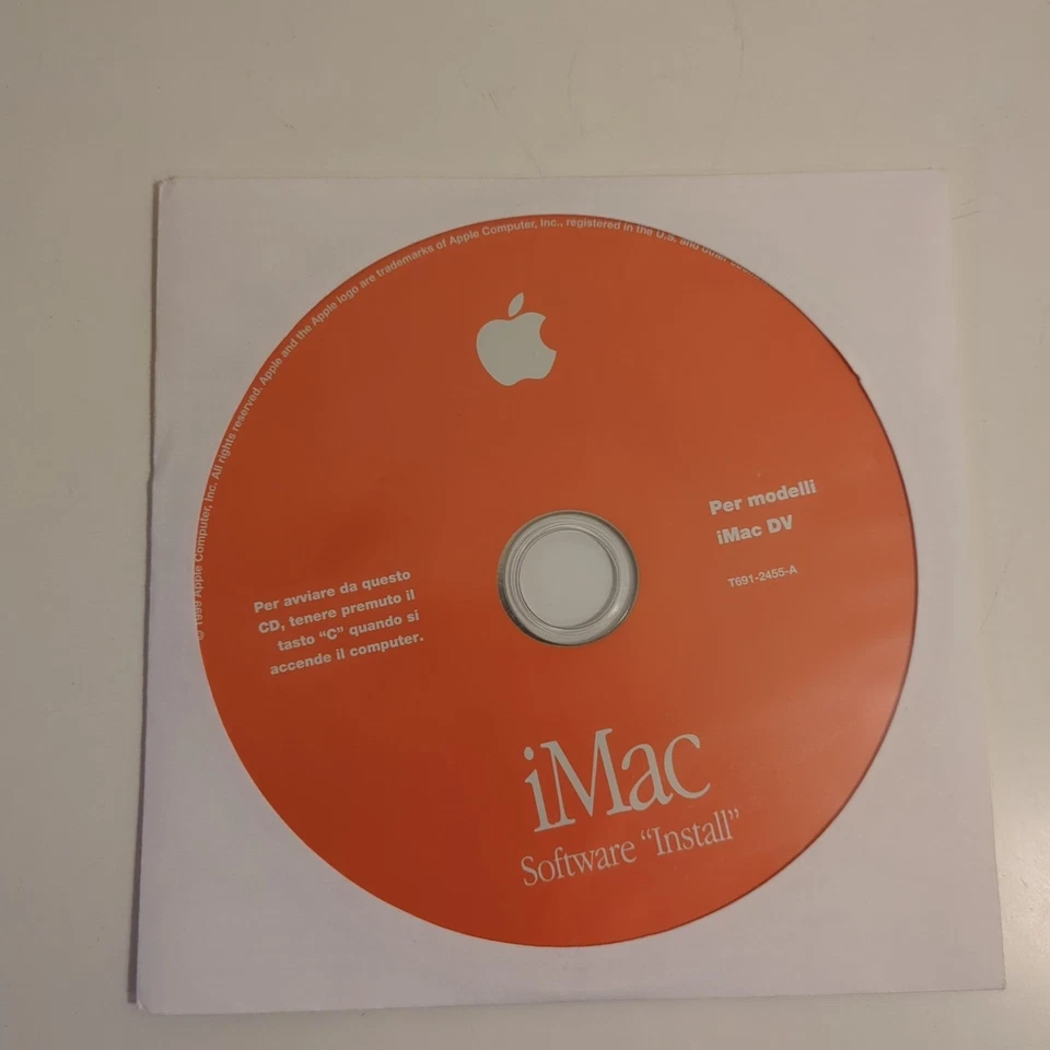 Vintage 1999 Macintosh Mac iMac DV v9.0 - Manuali Utente - CD Software Install - Imagen 3 de 4