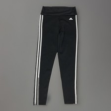 Adidas Women's Black White Striped Pants Size Medium Aeroready Logo Joggers