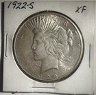 1922 S UNCIRCULATED SILVER PEACE DOLLAR AUTHENTIC U.S. MINT San Francisco