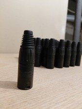 NEUTRIK NC3MX-B 3-Pin XLR Male Cable Mt Connector Black w/ Gold Pins