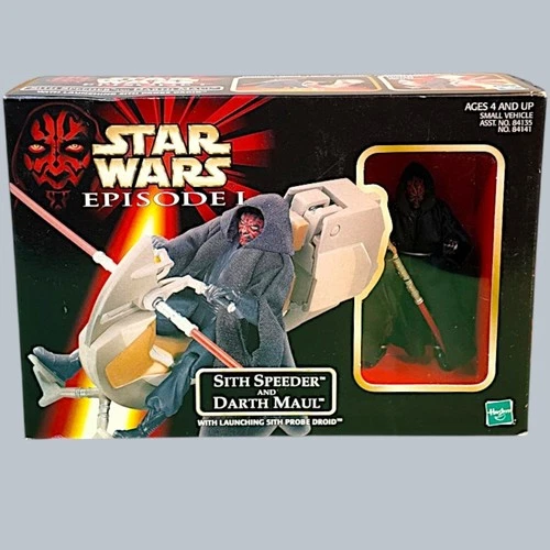 Star Wars Episode I Sith Speeder and Darth Maul Hasbro 84141 Vintage 1998 Set