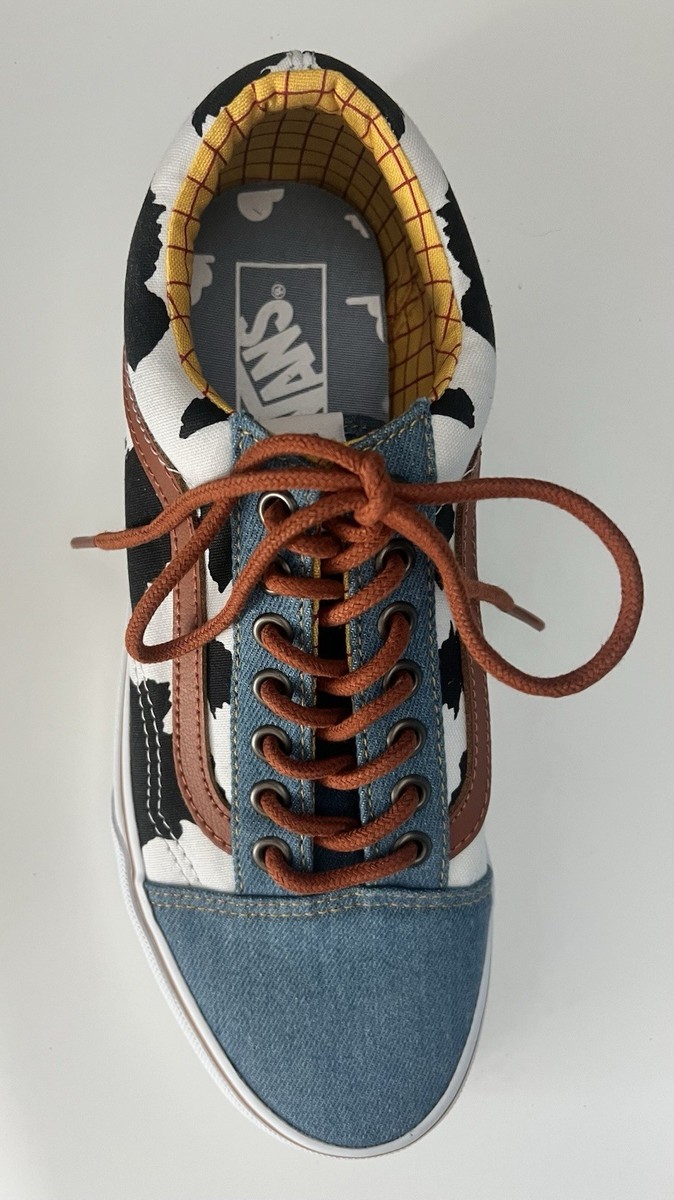 Vans Old Skool Toy Story Woody Cowboy Denim Disney Cow Print Never Worn View 2
