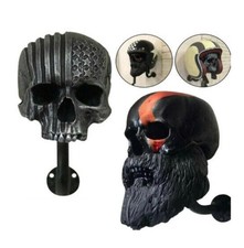 Motorradhelm Halter in Totenkopf-Design – Wandhalterung für Helm aus Resin