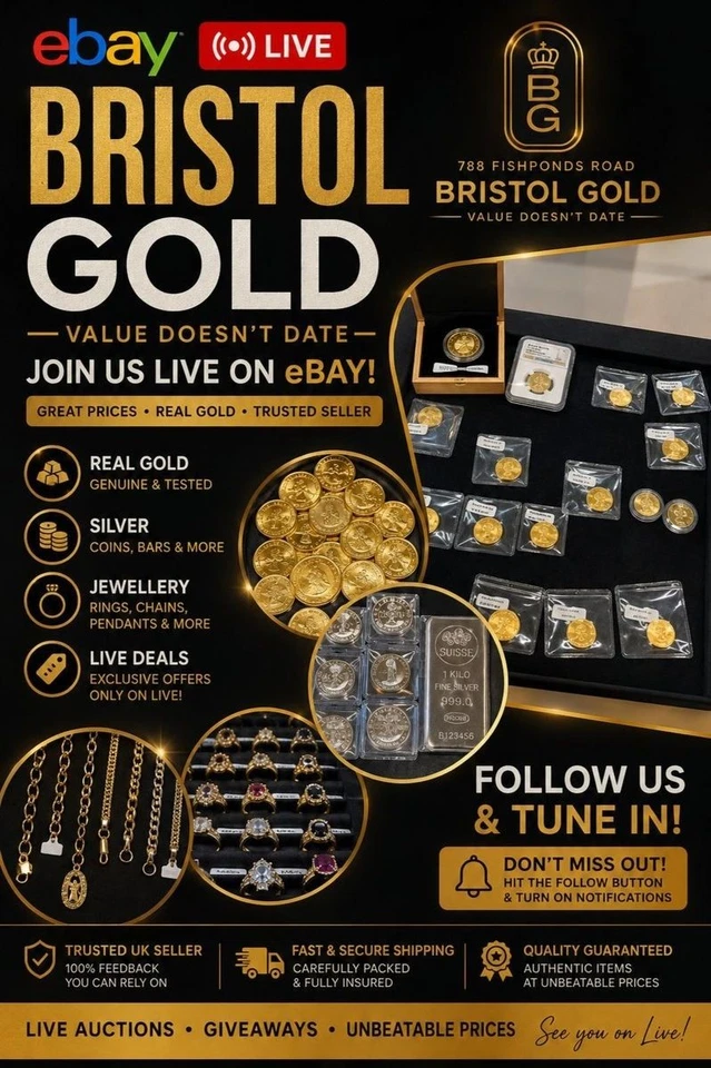 Bristol Gold Live! Gold/Silver Bullion and Jewellery Price drop
