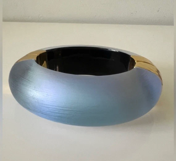 ALEXIS BITTAR 大号熔融 Lucite 铰链手链 - 蓝色蛋白石 — 第 2/4 张图片