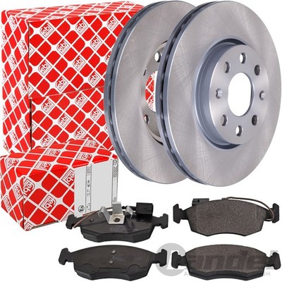 FEBI BREMSSCHEIBEN 257mm + BELÄGE VORNE für FIAT GRANDE / PUNTO / EVO 199