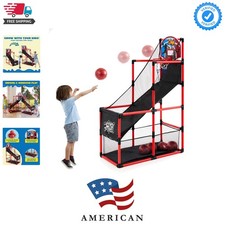 Red Arcade Basketball Game Set, Indoor Basketball Hoop for Kids 3 to 12 Old,...