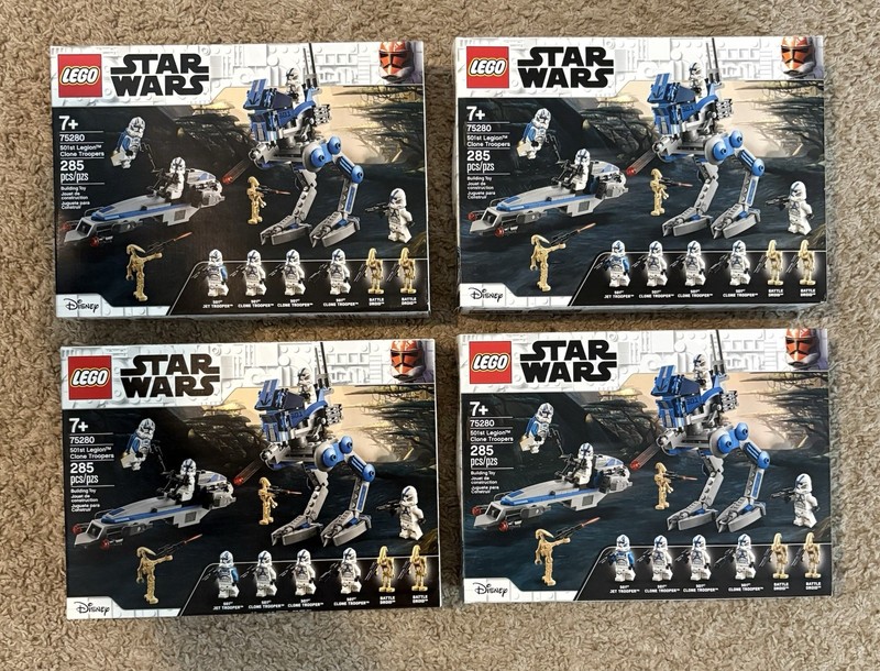 LEGO Star Wars 75280 501st Legion Clone Troopers (4 total sets) NEW SEALED