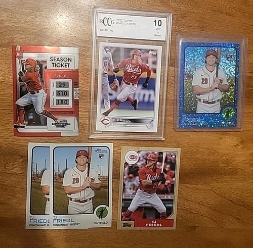TJ Friedl RC (6 CARD LOT) - Graded Slab, Parallel, Insert - MLB Cincinnati Reds