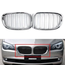 For BMW 7 Series F01 F02 730LI 740LI 750LI Chrome Front Kidney Grill Dual Slats