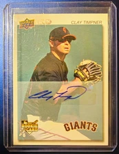 2008 Upper Deck Timeline Clay Timpner RC Auto #105 Giants Rookie Autograph