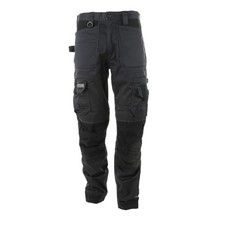 Apache ATS 3D Stretch Holster Work Trousers Grey/Black 36W×31L with Cordura Carg