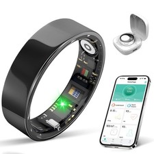 Smart Health Tracking Ring, Heart Rate Sleep SpO2 Monitoring, Waterproof