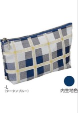 Pilot Wanofu Japanese Cloth Pen Case Tartan Blue Made In Japan Secondhand K