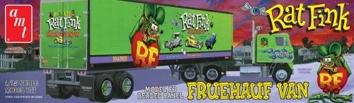 AMT/MPC AMT1292 - 1/25 Fruehauf Beaded Van Trailer Hauler - Rat Fink - New