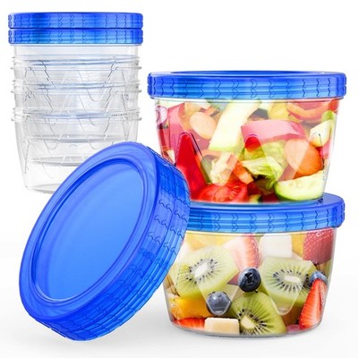 Reusable Freezer Storage Containers 16 Oz Soup Containers for Oats/Salad