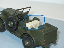 R30 dinky toys, 1 poste de radio BLANC pour DODGE command-car militaire (ou 4L)