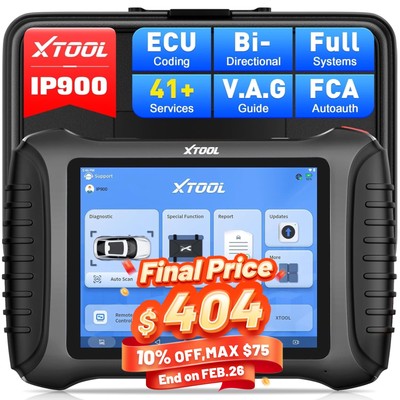 XTOOL IP900 Auto Full System Diagnostic Scanner Bidirectional E.CU Coding FCA