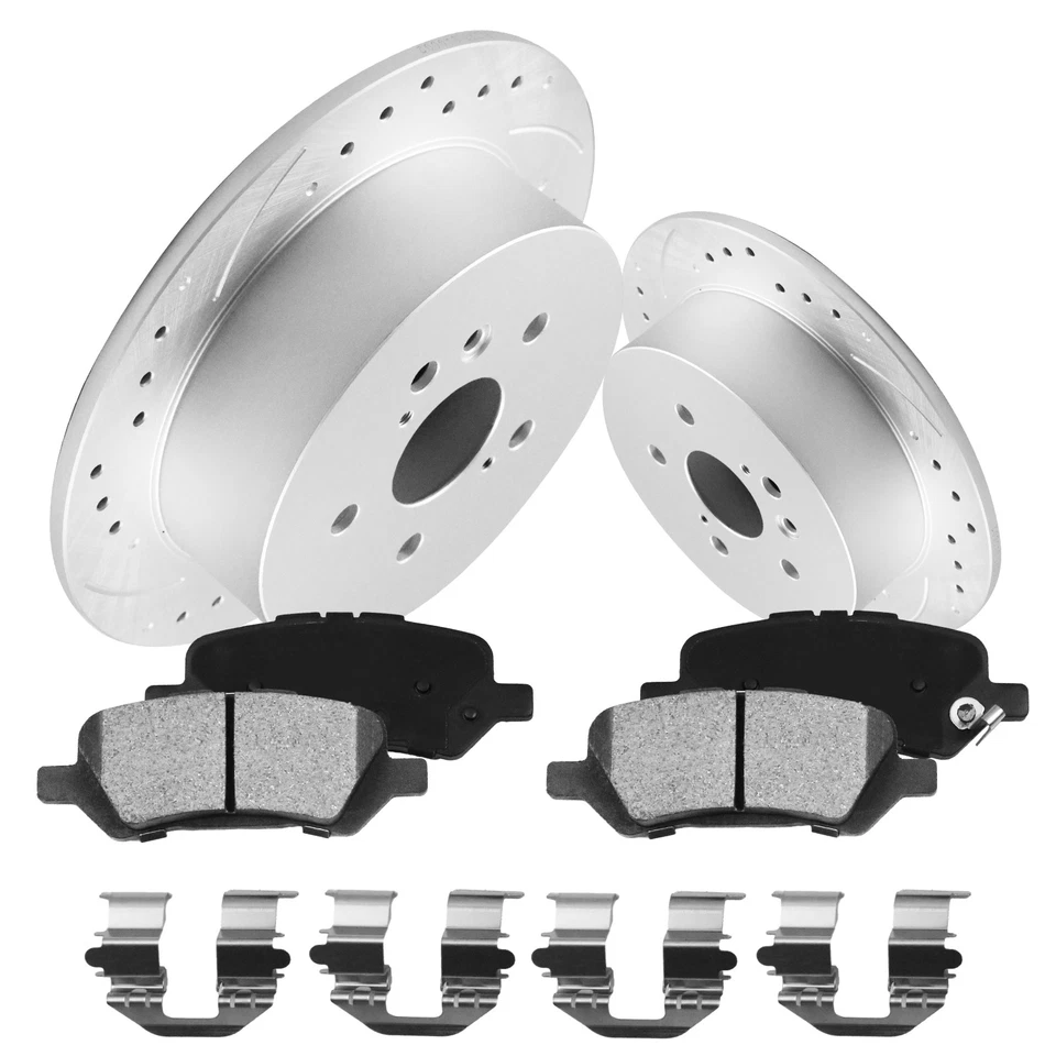 298mm Rear G-coated Brake Rotors & Brake Pads Kit For 2009-2015 Toyota Venza Foto 4 de 4