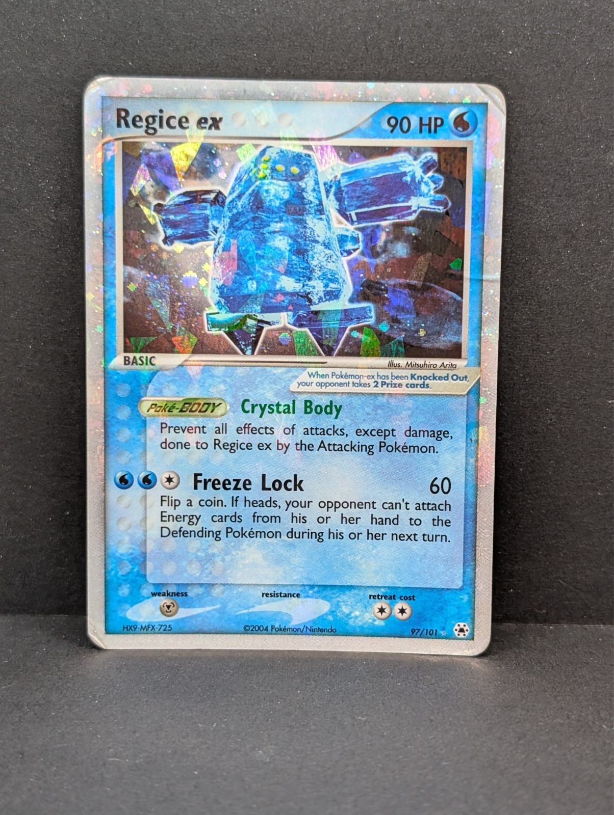 Regice Ex Hidden Legends 97/101 Holo Rare Pokemon TCG Nintendo cracked ice MP