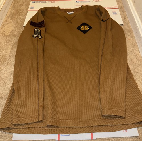 Cincinnati Bengals NFL Salute to Service Nike braun Langarm Crew Large