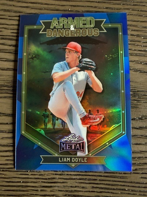 Liam Doyle 2026 Leaf Metal Blue Armed & Dangerous 3/5 Cardinals