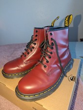 Doc Martens Dr. Martens Air Wair with Bouncing Soles UK Size 7 Red Leather Boots