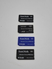 4GB Memory Stick Pro Duo PSP Memory Card - Sony Playstation Genuine x 4 Bundle