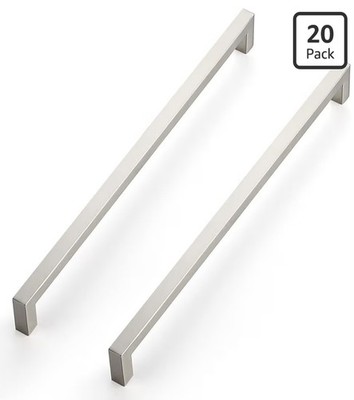 Ravinte 20 Pack 12-3/5 Inch Kitchen Square Cabinet Handles Brushed Nickel Pulls