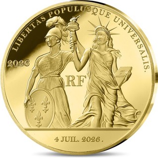 1/4 Oz Oro Proof Liberty 50 Euros Francia 2026 France